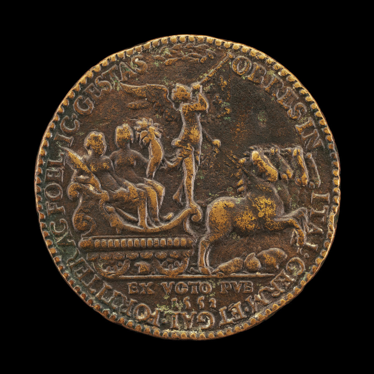 Triumphal Procession of Fame with Abundance and Victory [reverse] by Etienne Delaune (French, 1518/1519 - 1583), 16X12"(A3)Poster Print