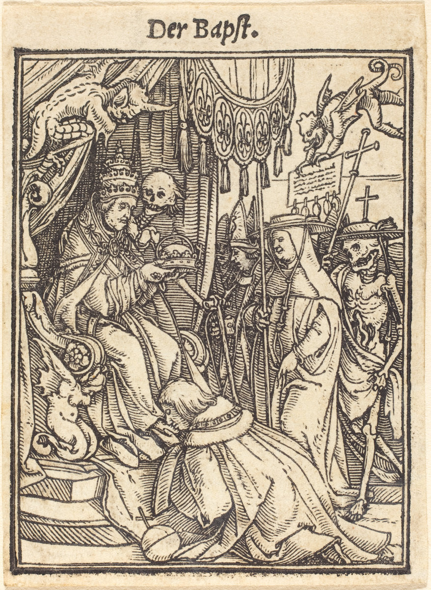 The Pope by Hans Holbein the Younger (German, 1497/1498 - 1543), 16X12"(A3)Poster Print