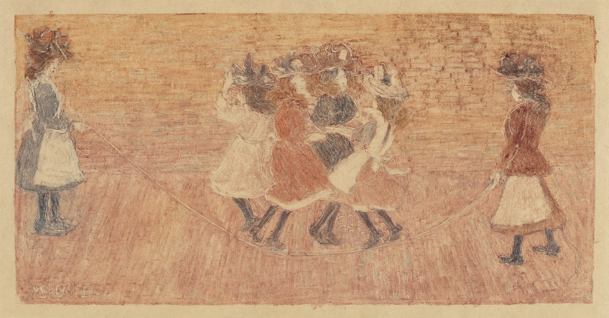 Skipping Rope by Maurice Brazil Prendergast (American, 1858 - 1924), 16X12"(A3)Poster Print