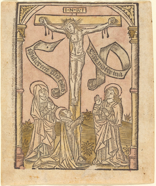 c. 1500 by French 15th Century (The Crucifixion), 16X12"(A3)Poster Print