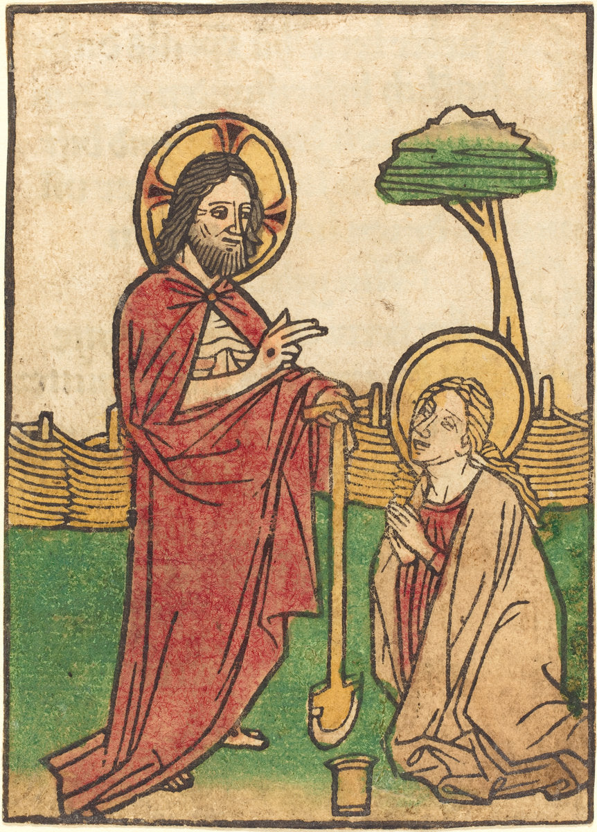 Noli me tangere by Ludwig of Ulm (German, active 1450/1470), 16X12"(A3)Poster Print