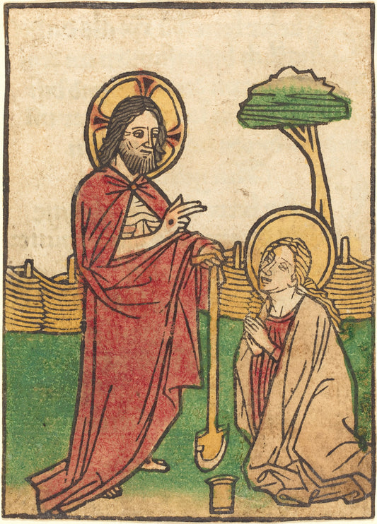 Noli me tangere by Ludwig of Ulm (German, active 1450/1470), 16X12"(A3)Poster Print