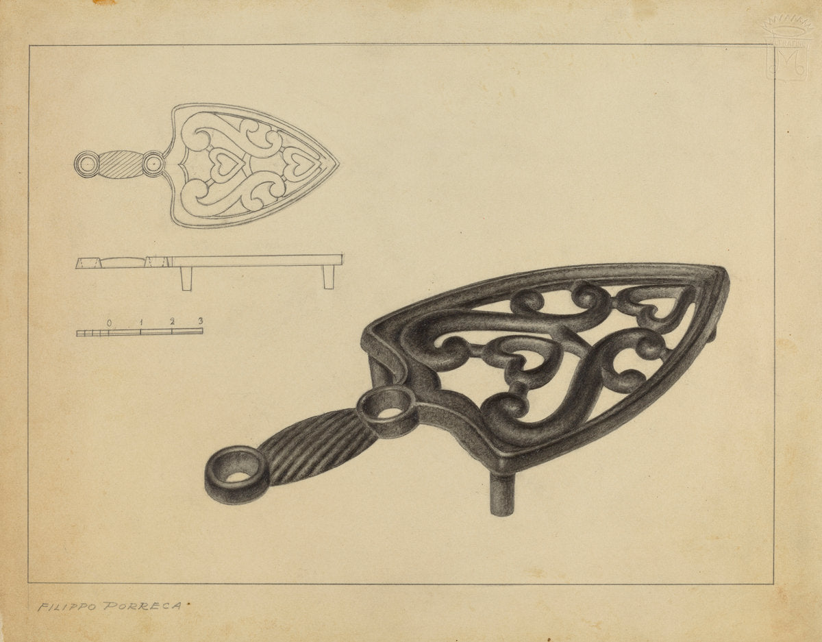 Flat Iron Holder by Filippo Porreca (American, active c. 1935), 16X12"(A3)Poster Print