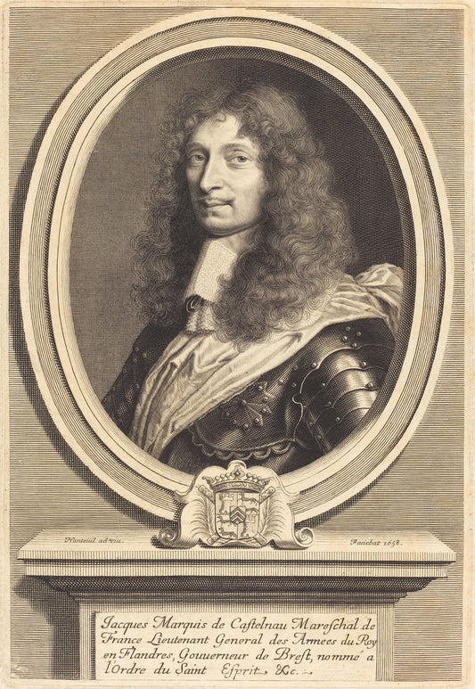 Marechal de Castelnau by Robert Nanteuil (French, 1623 - 1678), 16X12"(A3)Poster Print
