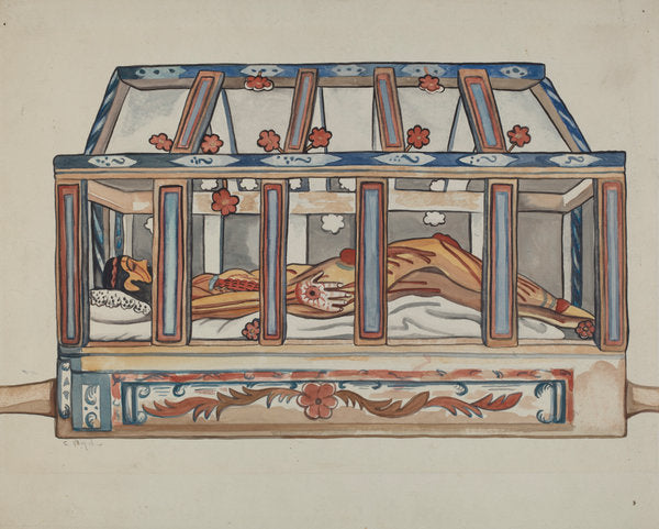 Christ in Sepulchre by E. Boyd (American, active c. 1935), 16X12"(A3)Poster Print