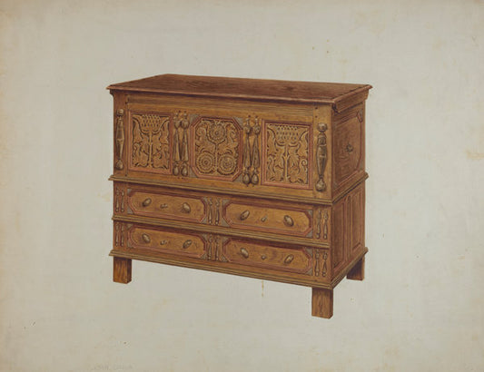 Chest by John Dana (American, active c. 1935), 16X12"(A3)Poster Print