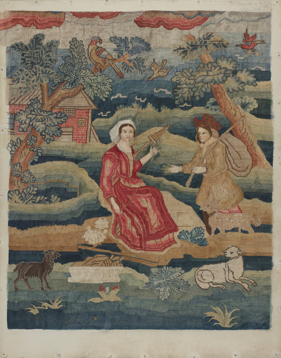 Needlepoint Panel by Phyllis Dorr (American, active c. 1935), 16X12"(A3)Poster Print