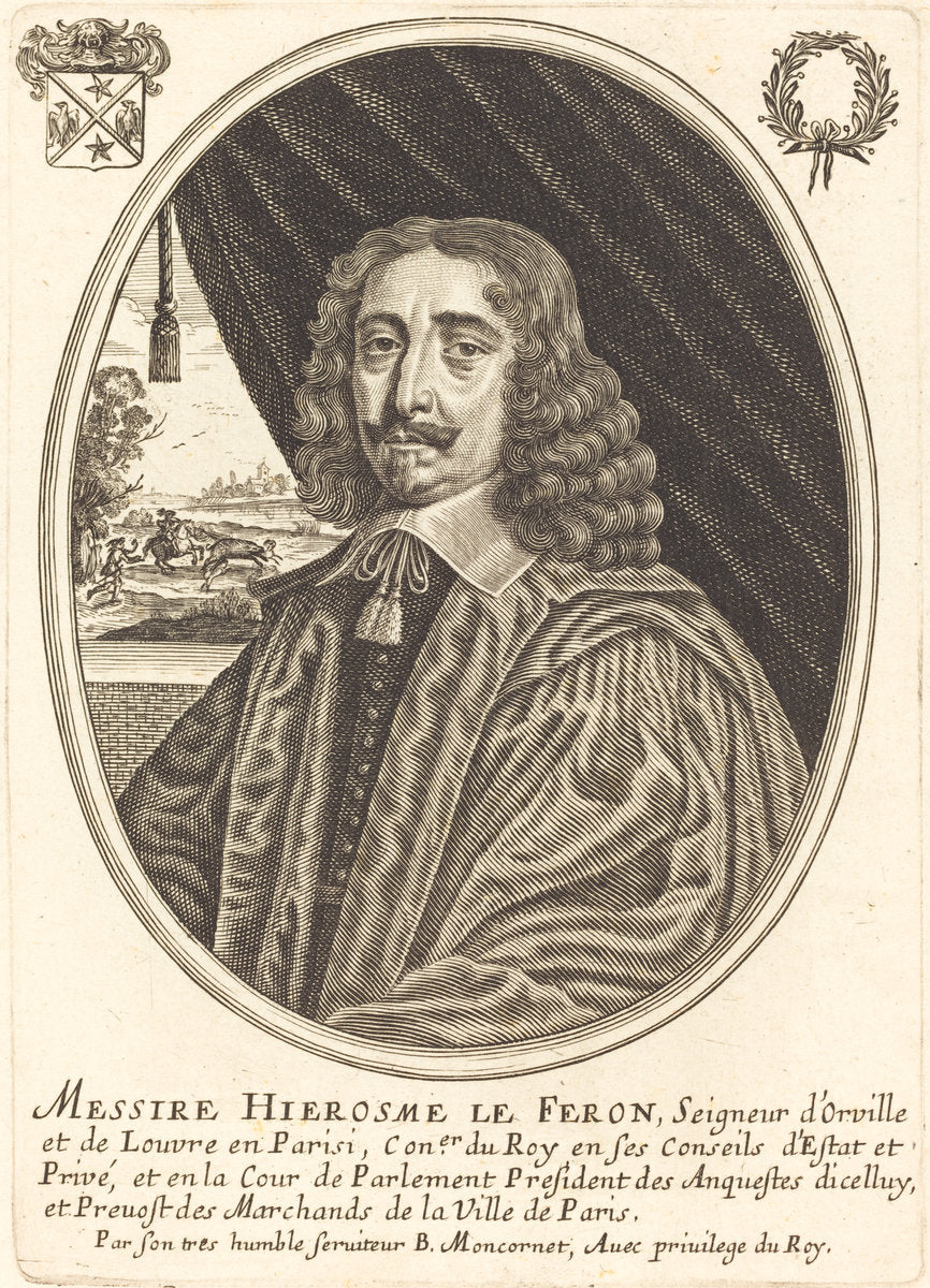 Jean Le Feron by Balthasar Moncornet (French, c. 1600 - 1668), 16X12"(A3)Poster Print