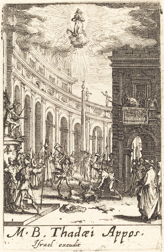 The Martyrdom of Saint Thaddeus by Jacques Callot (French, 1592 - 1635), 16X12"(A3)Poster Print
