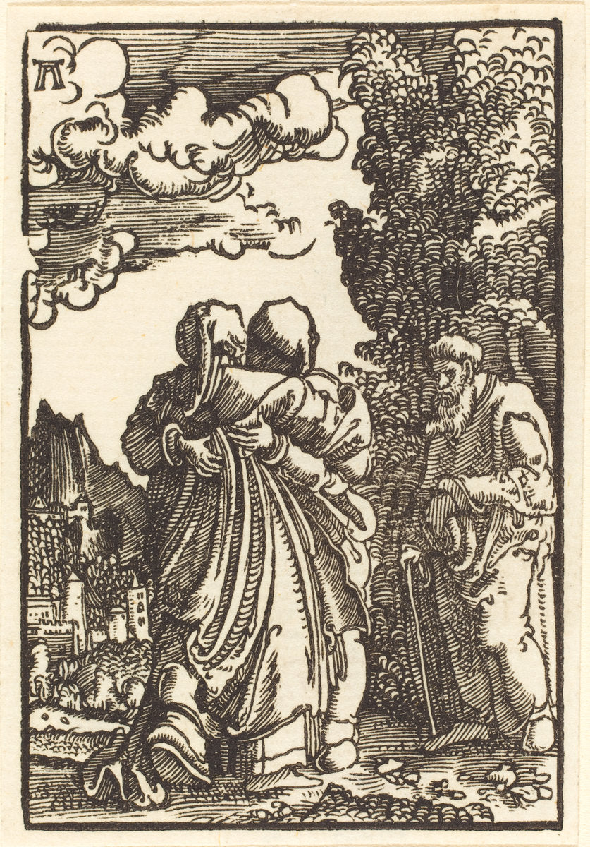 The Visitation by Albrecht Altdorfer (German, 1480 or before - 1538), 16X12"(A3)Poster Print
