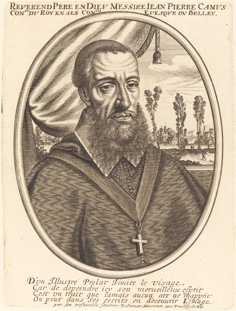 Jean Pierre Camus by Balthasar Moncornet (French, c. 1600 - 1668), 16X12"(A3)Poster Print