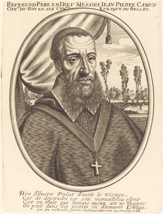 Jean Pierre Camus by Balthasar Moncornet (French, c. 1600 - 1668), 16X12"(A3)Poster Print