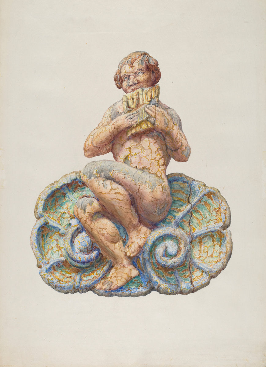 Circus Wagon Figure: Pan by Katharine Merrill (American, active c. 1935), 16X12"(A3)Poster Print