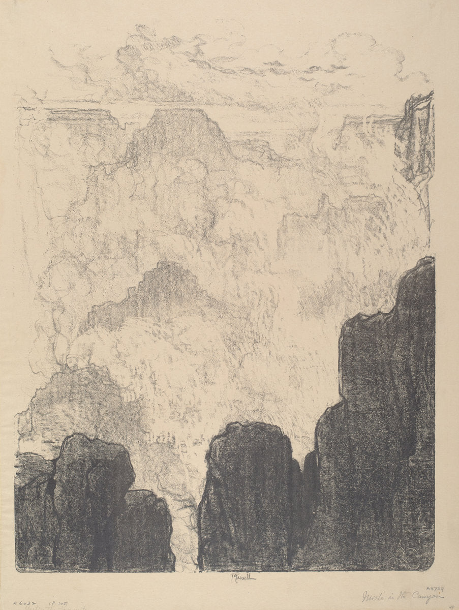 Mists in the Canyon, No.II by Joseph Pennell (American, 1857 - 1926), 16X12"(A3)Poster Print