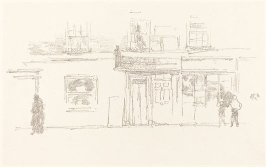 Chelsea Shops by James McNeill Whistler (American, 1834 - 1903), 16X12"(A3)Poster Print