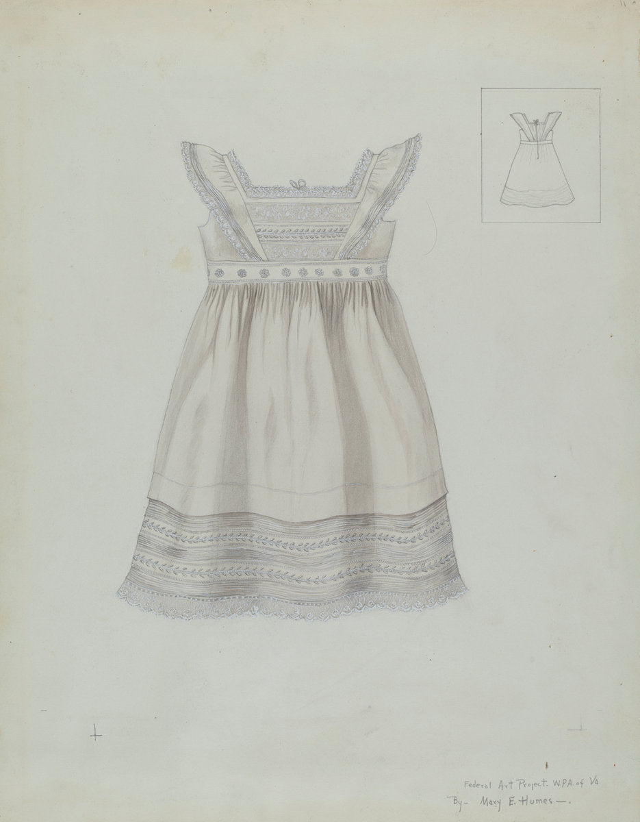 Child's Dress by Mary E. Humes (American, active c. 1935), 16X12"(A3)Poster Print