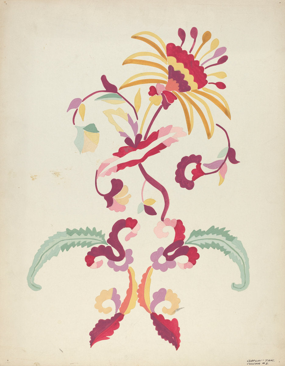 Design from Proposed Portfolio by Majel G. Claflin (American, active c. 1935), 16X12"(A3)Poster Print