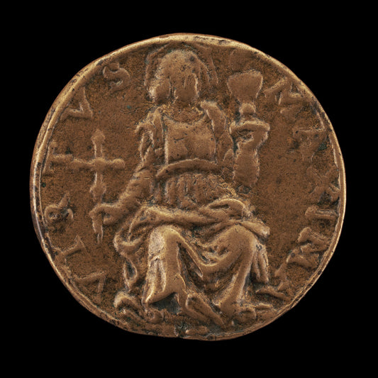 c. 1497 by Circle of Niccolò Fiorentino (Virtue Enthroned [reverse]), 16X12"(A3)Poster Print