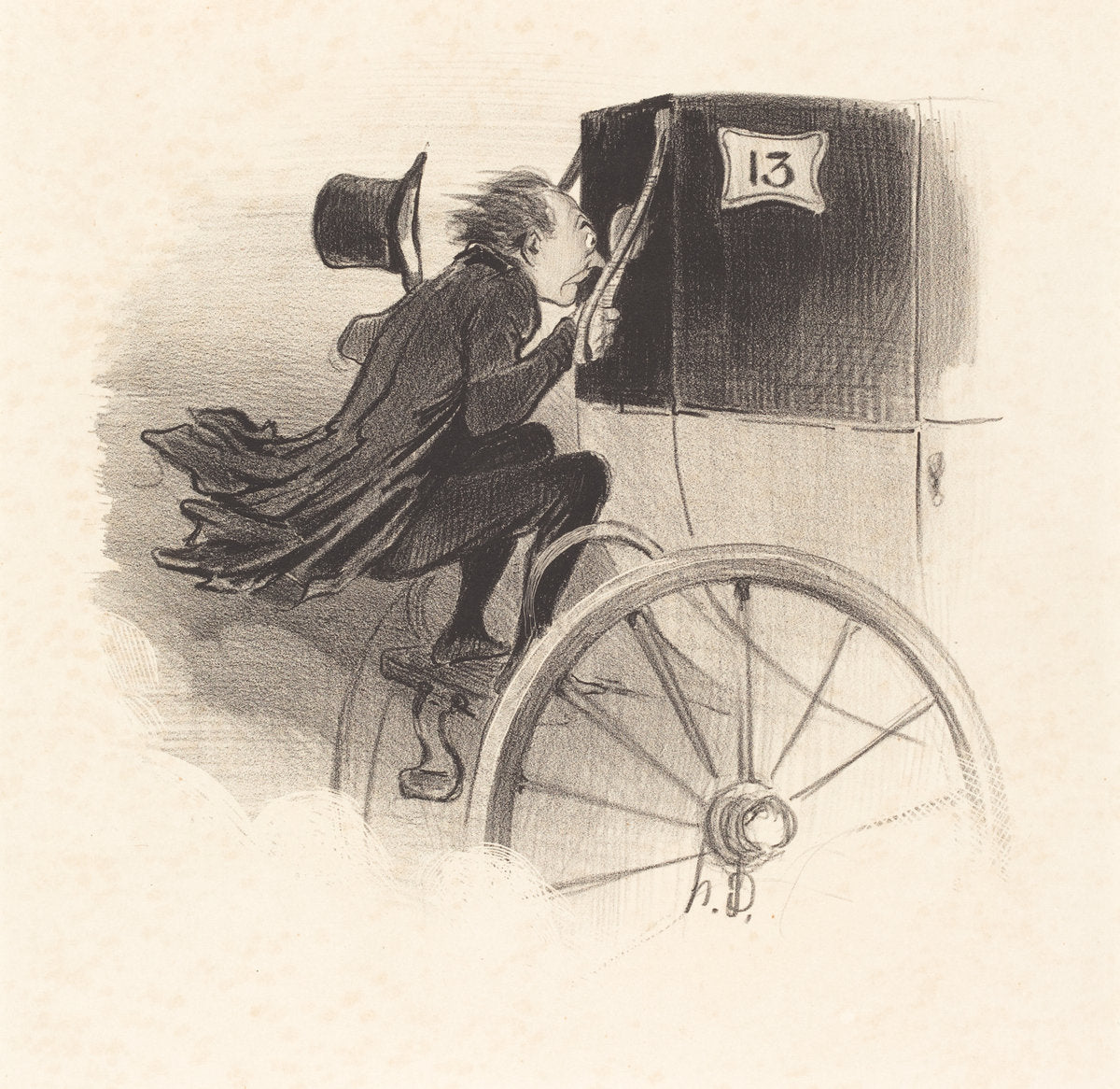 Ah! très bien j'en suis sur! malheureuse... by Honoré Daumier (French, 1808 - 1879), 16X12"(A3)Poster Print
