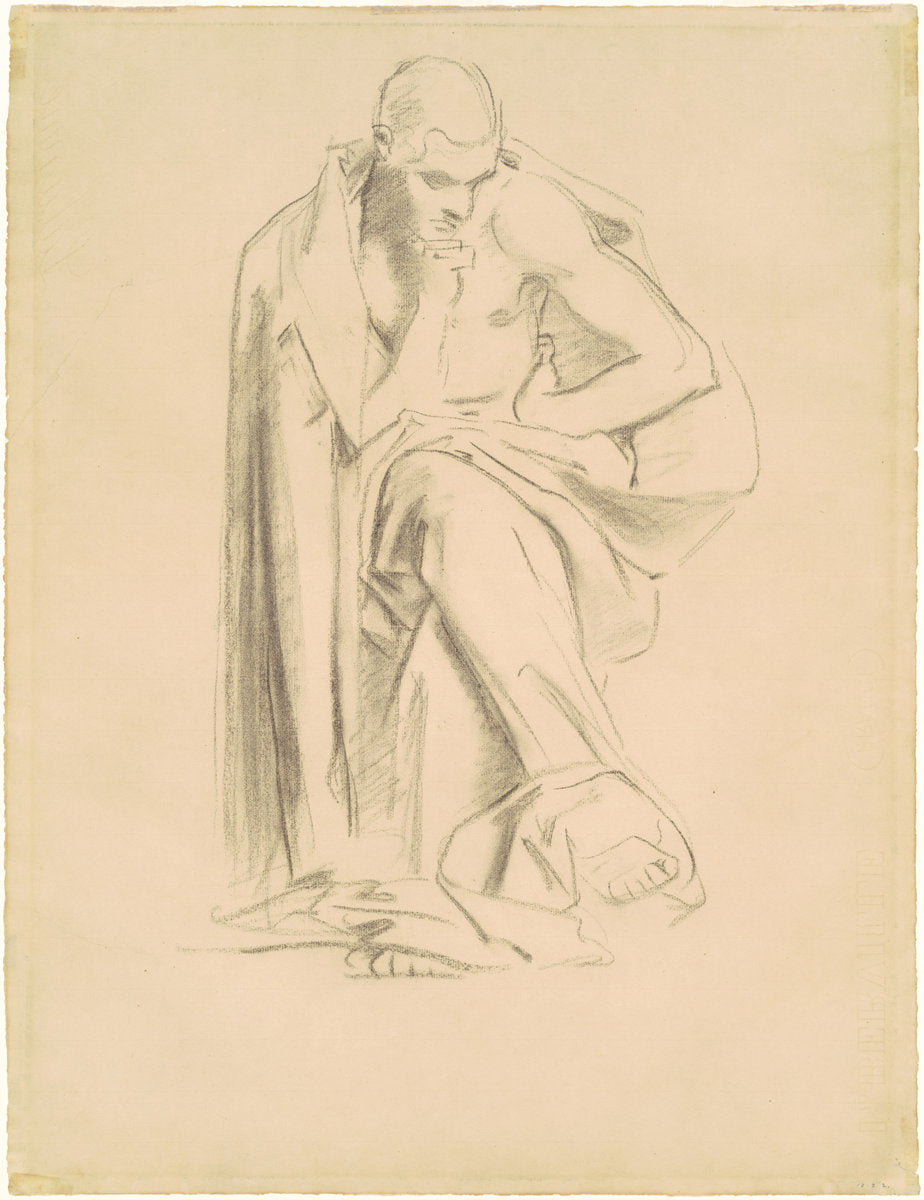 Study for "Philosophy" by John Singer Sargent (American, 1856 - 1925), 16X12"(A3)Poster Print