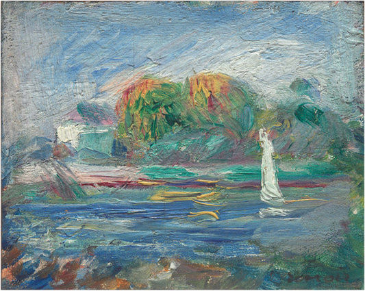 The Blue River by Auguste Renoir (French, 1841 - 1919), 16X12"(A3)Poster Print