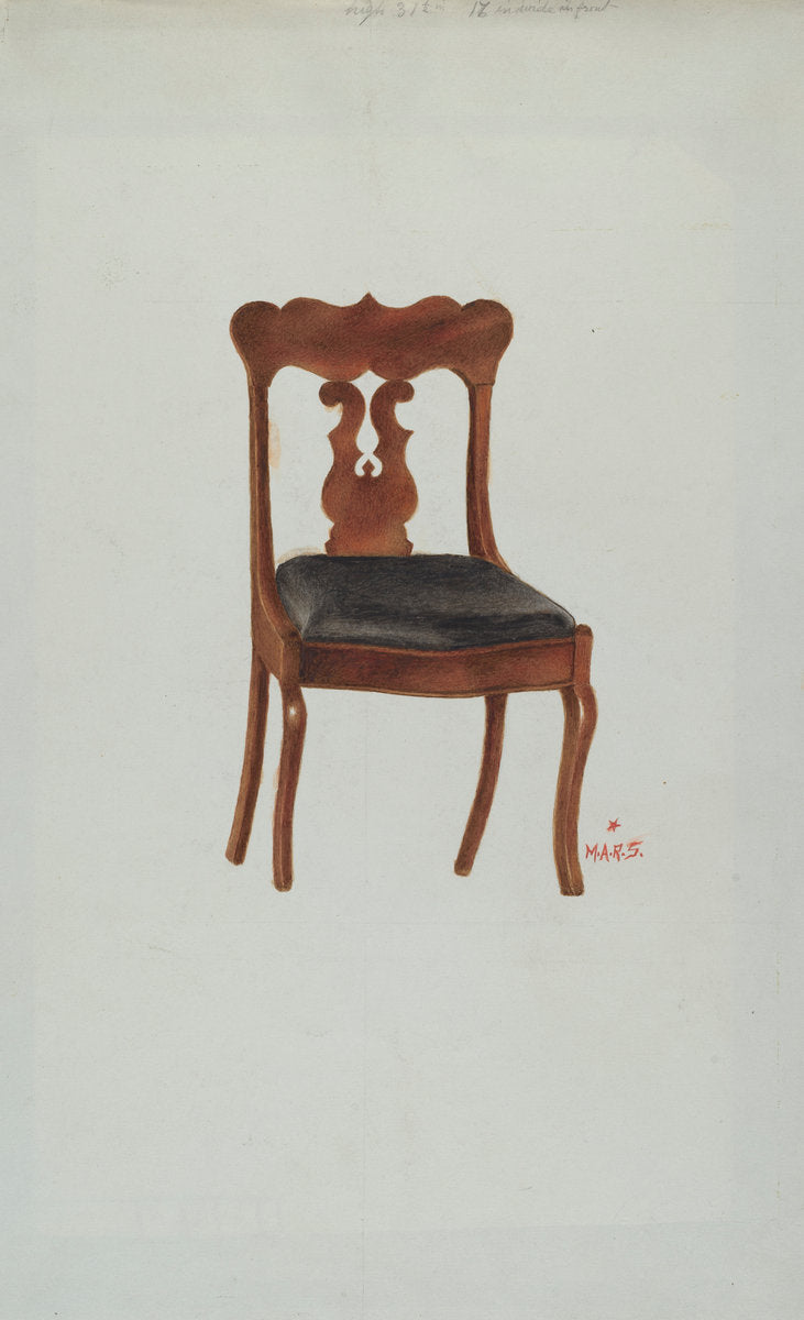 Chair by Margaret Stottlemeyer (American, active c. 1935), 16X12"(A3)Poster Print