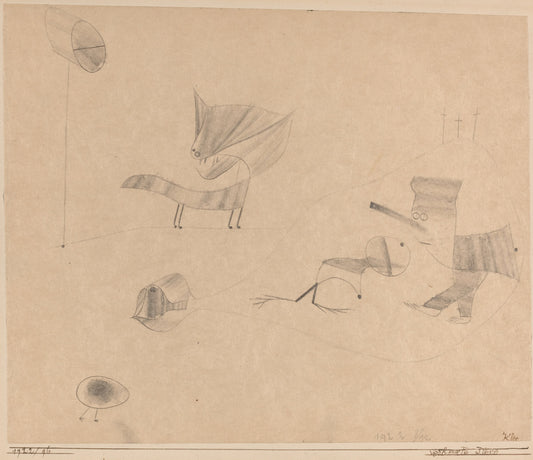 Verhexte Tiere (Bewitched Animals) by Paul Klee (Swiss, 1879 - 1940), 16X12"(A3)Poster Print