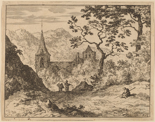 The Steeple by Allart van Everdingen (Dutch, 1621 - 1675), 16X12"(A3)Poster Print