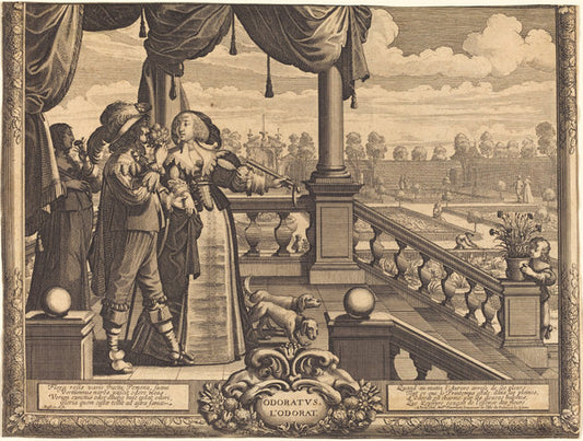 Odoratus, L'Ordorat by Abraham Bosse (French, 1602 - 1676), 16X12"(A3)Poster Print