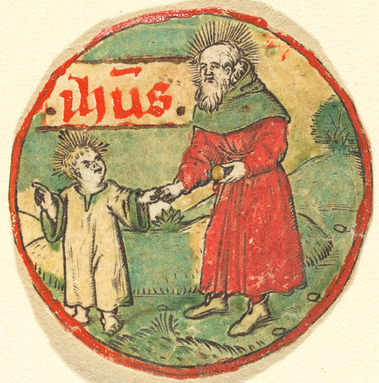 c. 1500 by German 15th Century (Joseph and the Christ Child), 16X12"(A3)Poster Print
