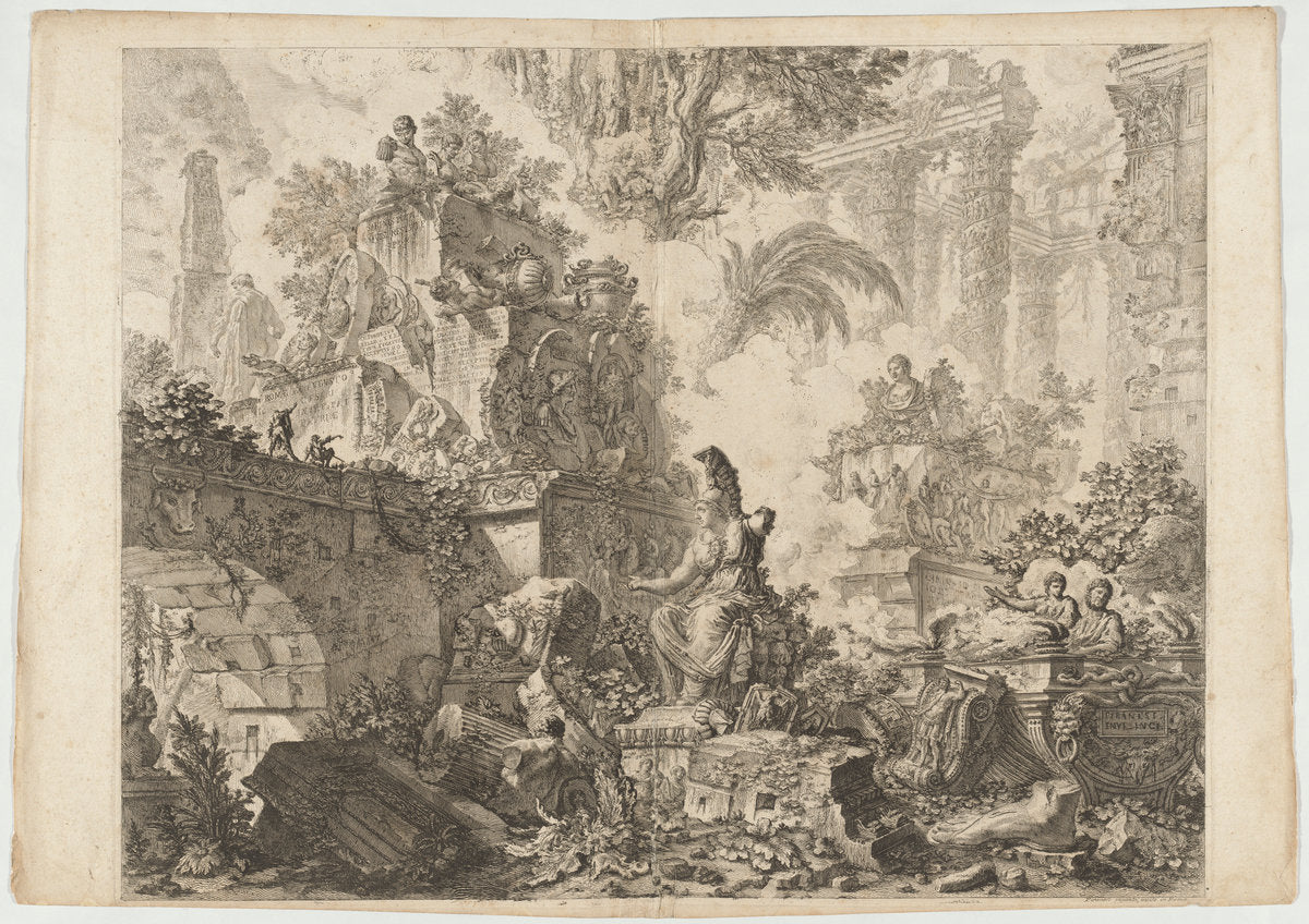 Veduta del Ponte Lugano by Giovanni Battista Piranesi (Venetian, 1720 - 1778), 16X12"(A3)Poster Print