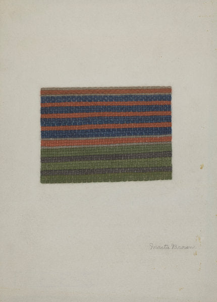 Shaker Rug by Mona Brown (American, active c. 1935), 16X12"(A3)Poster Print