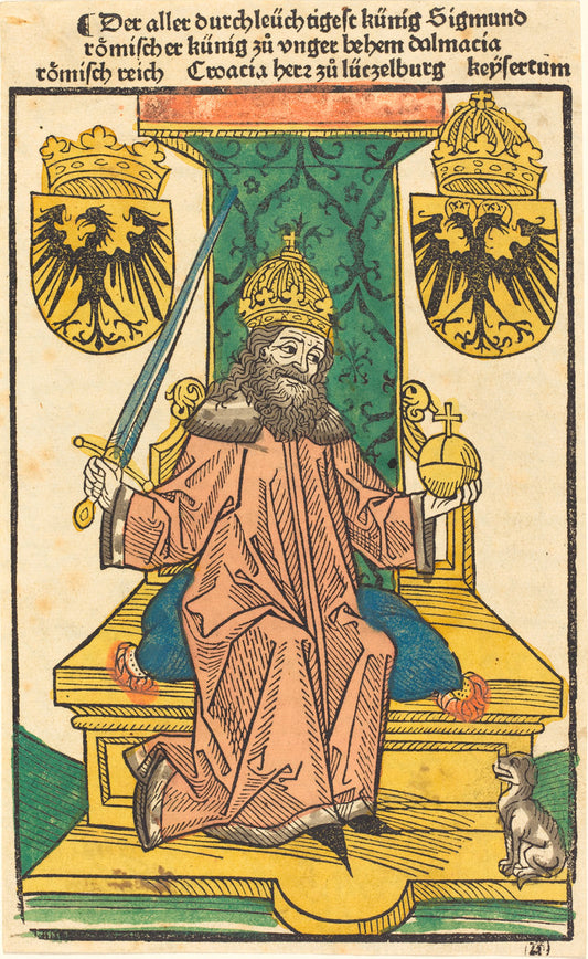 1483 or before by German 15th Century (Kaiser Sigmund), 16X12"(A3)Poster Print