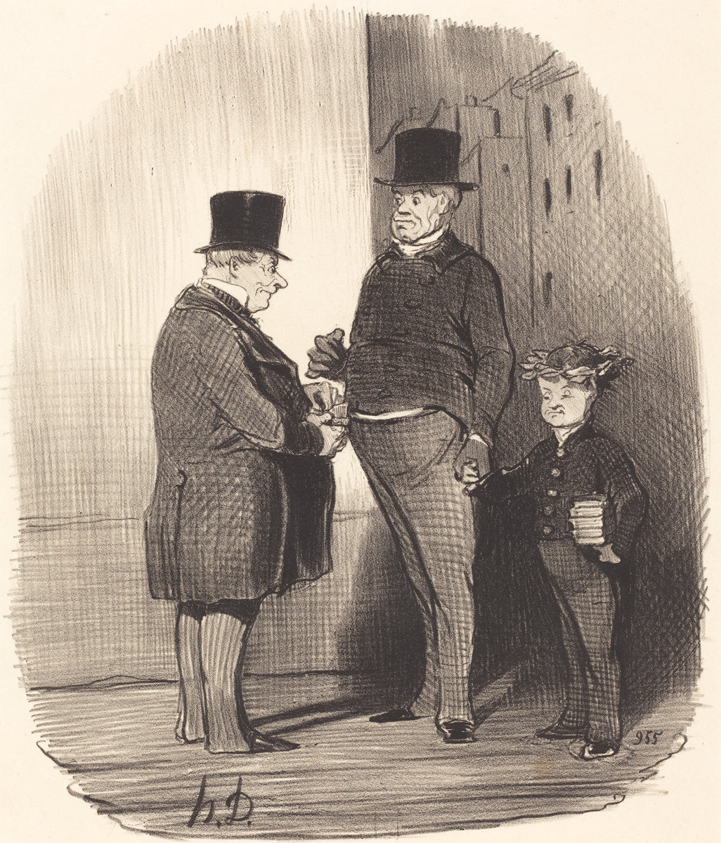 Ah! vous êtes fort en vers latins, jeune homme... by Honoré Daumier (French, 1808 - 1879), 16X12"(A3)Poster Print