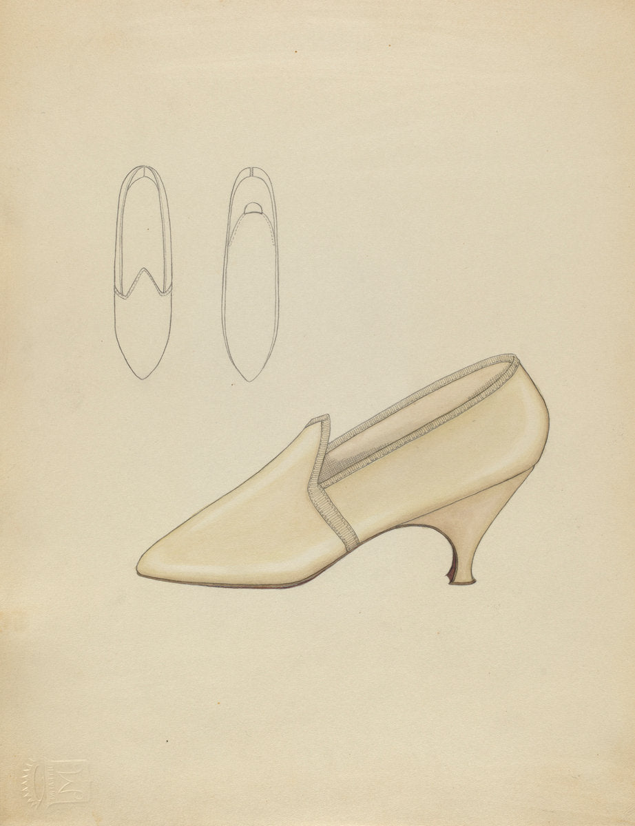 Wedding Slippers by Doris Beer (American, active c. 1935), 16X12"(A3)Poster Print