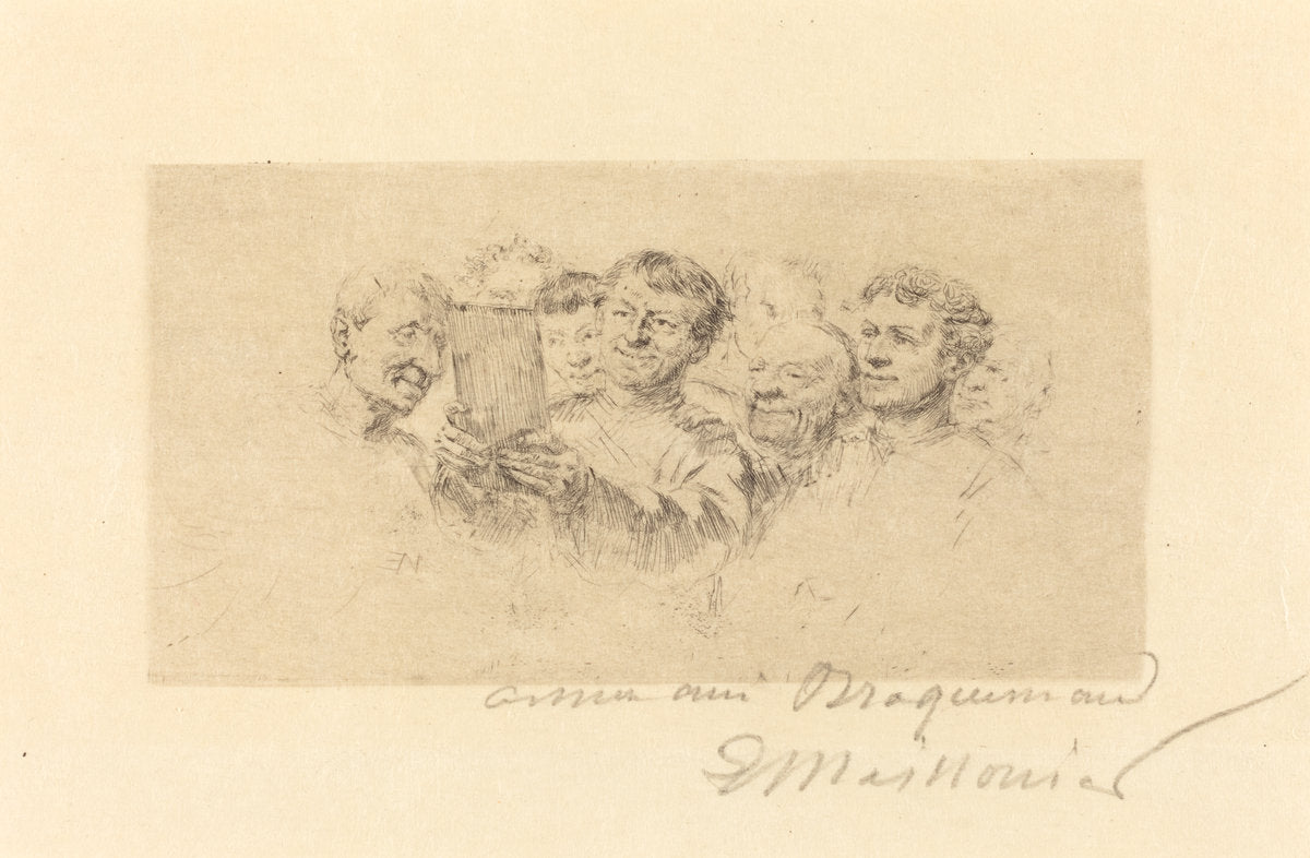 Les Amateurs by Jean-Louis-Ernest Meissonier (French, 1815 - 1891), 16X12"(A3)Poster Print