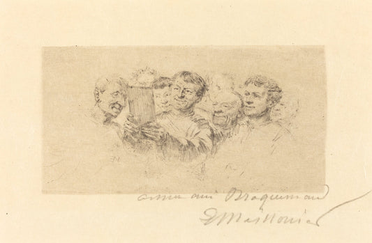 Les Amateurs by Jean-Louis-Ernest Meissonier (French, 1815 - 1891), 16X12"(A3)Poster Print