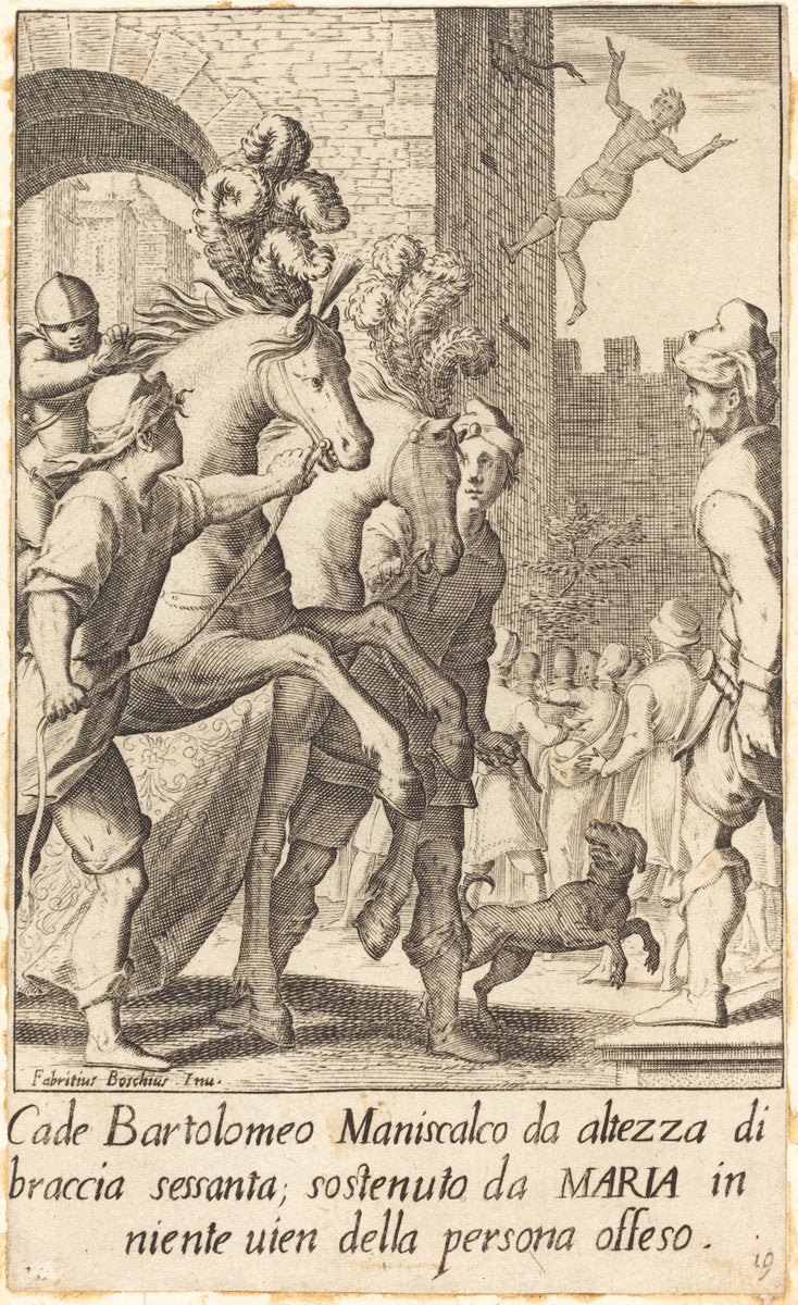 Bartolomeo, Farrier by Jacques Callot after Fabrizio Boschi (French, 1592 - 1635), 16X12"(A3)Poster Print