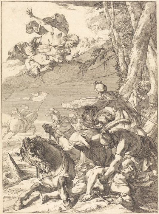 The Conversion of Saint Paul by Laurent de La Hyre (French, 1606 - 1656), 16X12"(A3)Poster Print