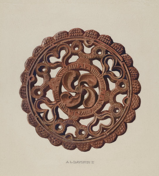 Trivet by Austin L. Davison (American, active c. 1935), 16X12"(A3)Poster Print