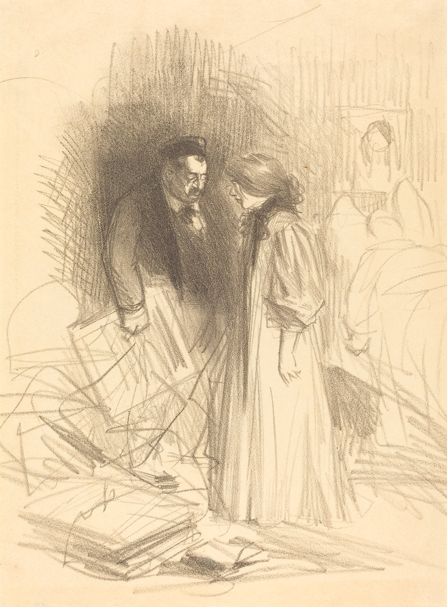 I don't dare take them down...it would hurt him too much. by Jean-Louis Forain (French, 1852 - 1931), 16X12"(A3)Poster Print