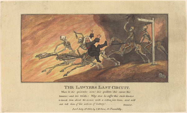 The Lawyers Last Circuit by Thomas Rowlandson (British, 1756 - 1827), 16X12"(A3)Poster Print