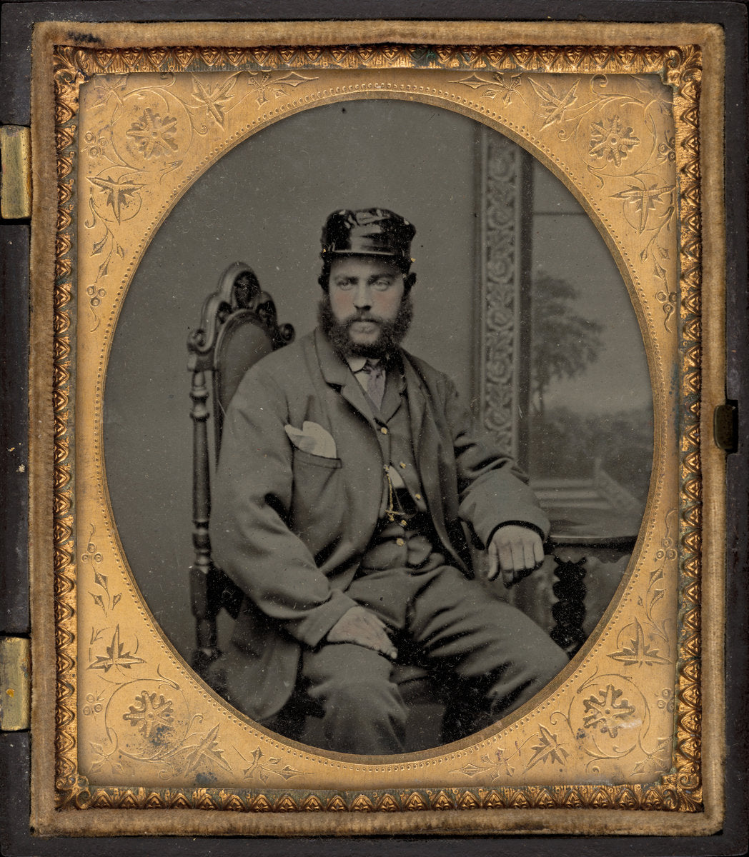 1860s by American 19th Century (Portrait of a Soldier), 16X12"(A3)Poster Print