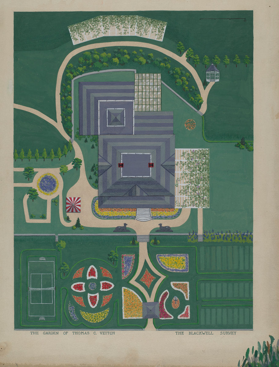 Thomas C. Veitch Estate by William Merklin and Helen Miller and Gilbert Sackerman (American, active c. 1935), 16X12"(A3)Poster Print