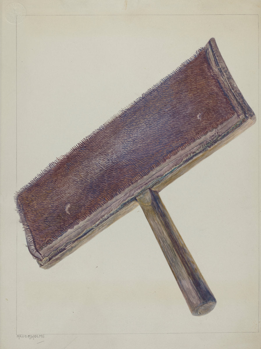 Card for Spinning Wheel by Maud M. Holme (American, active c. 1935), 16X12"(A3)Poster Print