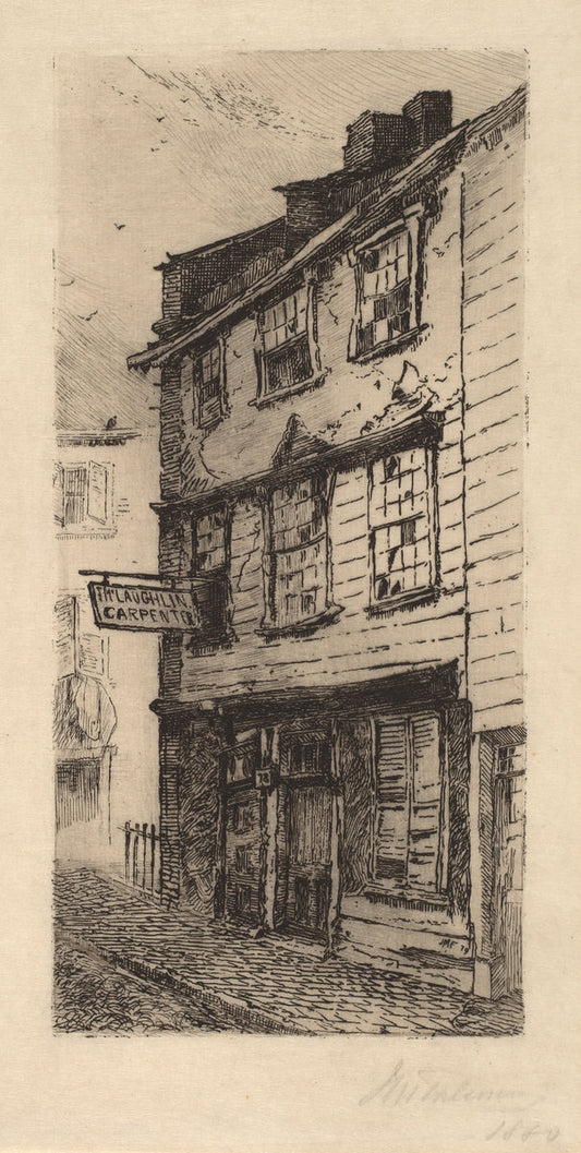 78 Cross Street, Boston, Massachusetts by John Mackie Falconer (American, 1820 - 1903), 16X12"(A3)Poster Print