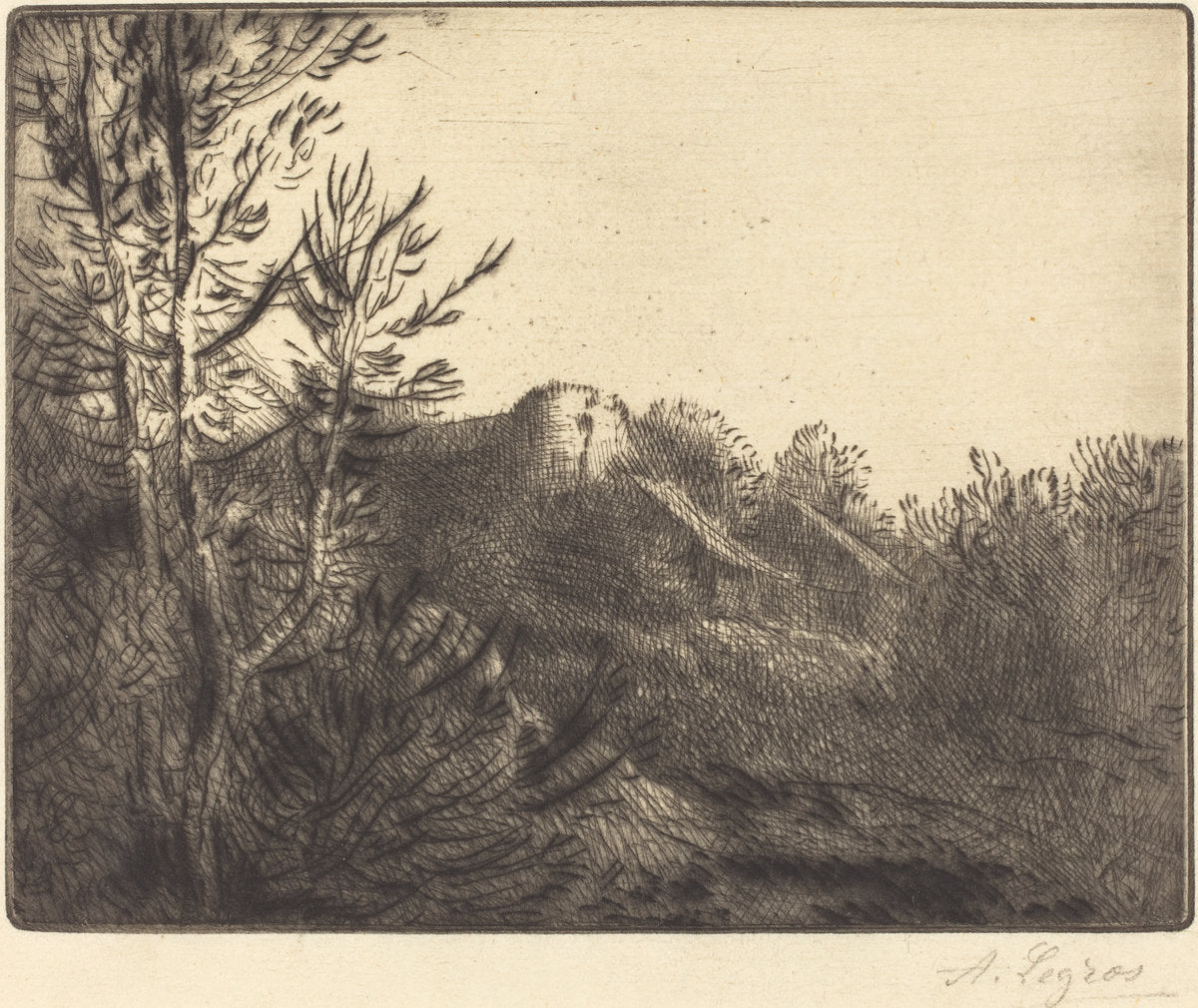 View of a Farm (La ferme de Valoux) by Alphonse Legros (French, 1837 - 1911), 16X12"(A3)Poster Print