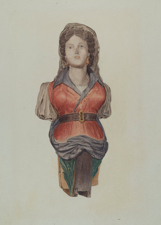 Figurehead by John Sullivan (American, active c. 1935), 16X12"(A3)Poster Print