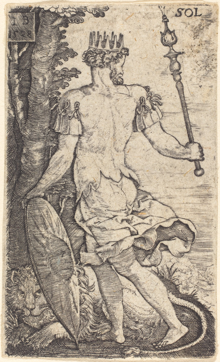 Sol (The Sun) by Master IB (German, active c. 1523/1530), 16X12"(A3)Poster Print