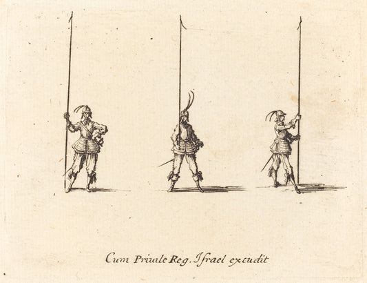 Drill with Raised Pikes by Jacques Callot (French, 1592 - 1635), 16X12"(A3)Poster Print